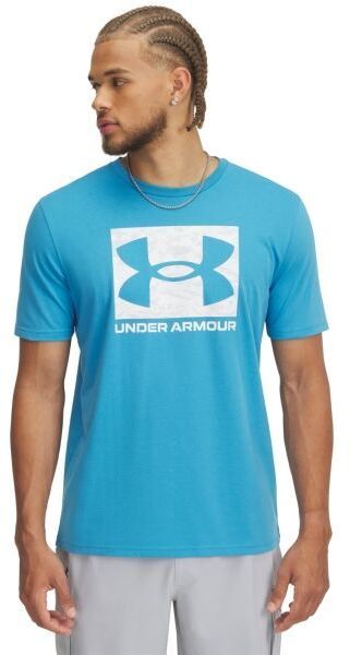 Under Armour ABC CAMO BOXED LOGO SS Pánske tričko, svetlomodrá, veľkosť S