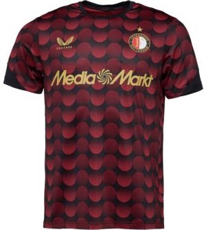 CASTORE FEYENOORD HOME PRE MATCH SS TEE Pánske futbalové tričko, vínová, veľkosť XXL