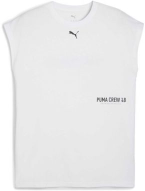Puma M GRAPHIC CUTOFF TANK Pánske tielko, biela, veľkosť