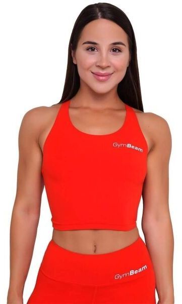 GymBeam BEAT Dámsky športový top, červená, veľkosť