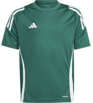 adidas TIRO24 JERSEY Y Chlapčenský futbalový dres, tmavo zelená, veľkosť