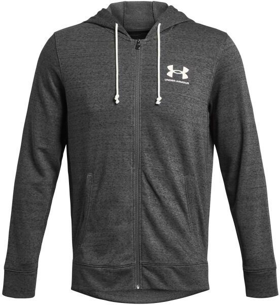 Under Armour RIVAL TERRY LC FZ Pánska mikina, sivá, veľkosť