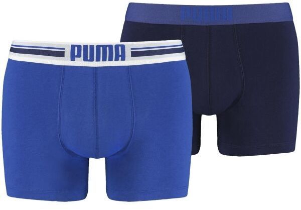 Puma PLACED LOGO BOXER 2P Pánske boxerky, modrá, veľkosť