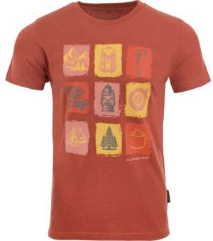 ALPINE PRO NEWEC Pánske tričko, oranžová, veľkosť