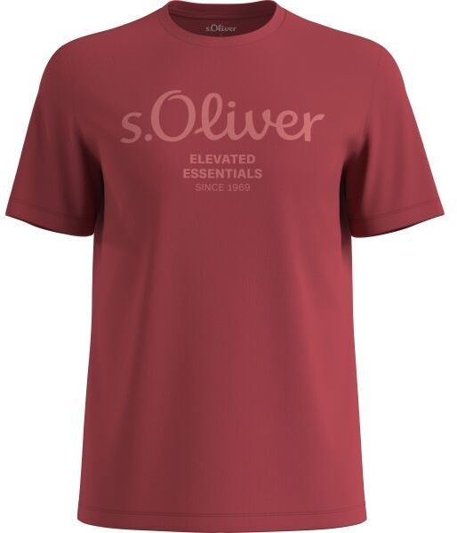 s.Oliver LOGO T-NOOS Pánske tričko, vínová, veľkosť