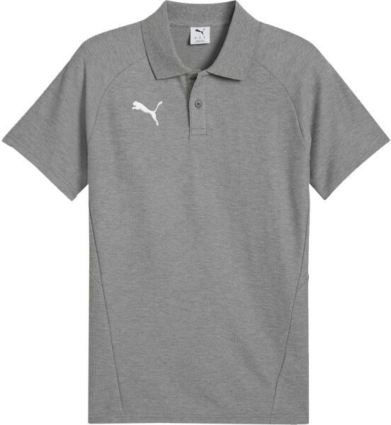 Puma TEAMEVOSTRIPE POLO Pánske polo tričko, sivá, veľkosť