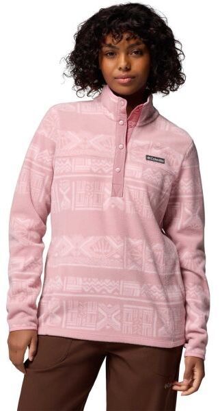 Columbia BENTON SPRINGS™ PRINTED 1/2 SNAP Dámska flísová mikina, ružová, veľkosť