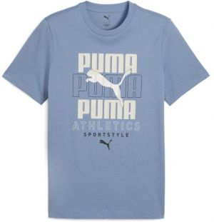 Puma GRAPHIC STACKED TEE Pánske tričko, modrá, veľkosť