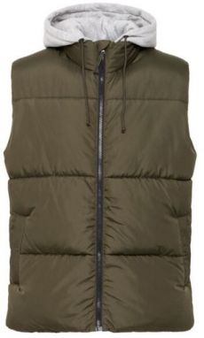 BLEND BHELWIN Pánska vesta, khaki, veľkosť