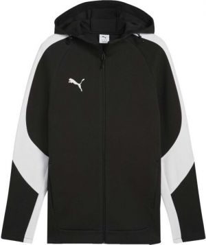 Puma TEAMEVOSTRIPE HOODED JACKET Pánska bunda, čierna, veľkosť