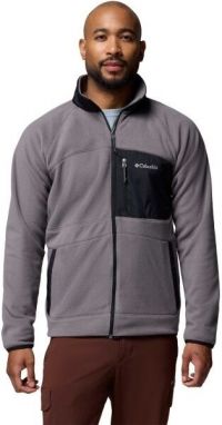 Columbia FAST TREK OVERLAY FULL ZIP Pánska flísová mikina, sivá, veľkosť