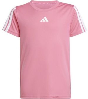 adidas TRAINING ESSENTIALS 3 STRIPES TEE Detské tričko, ružová, veľkosť