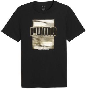 Puma GRAPHIC FOIL TEE Pánske tričko, čierna, veľkosť