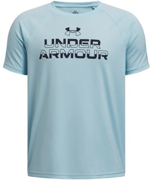 Under Armour SPLIT WORDMARK Chlapčenské tričko, svetlomodrá, veľkosť M