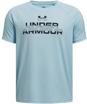 Under Armour SPLIT WORDMARK Chlapčenské tričko, svetlomodrá, veľkosť M