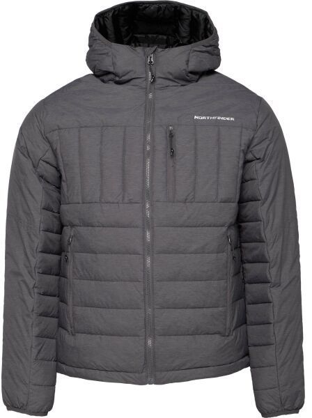 Northfinder WARTEEN Pánska zateplená bunda, tmavo sivá, veľkosť
