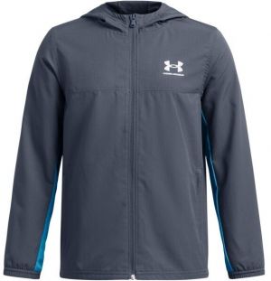 Under Armour RIVAL WOVEN JACKET Chlapčenská bunda, tmavo sivá, veľkosť XL