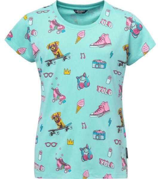 Lewro CELESTIE Dievčenské tričko, svetlomodrá, veľkosť 128-134