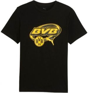 Puma BORUSSIA DRTMUND FTBLCULTURE TEE Pánske tričko, čierna, veľkosť