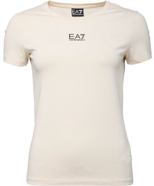EA7 T-SHIRT Dámske tričko, béžová, veľkosť