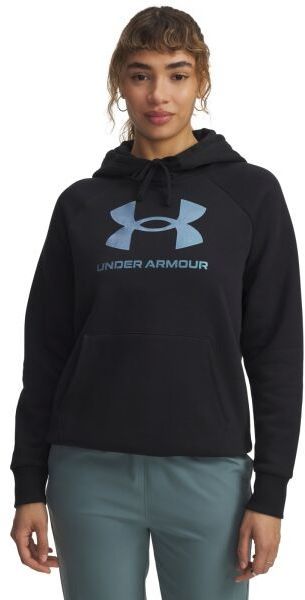 Under Armour RIVAL FLEECE SHIMMER Dámska mikina, čierna, veľkosť