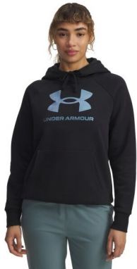 Under Armour RIVAL FLEECE SHIMMER Dámska mikina, čierna, veľkosť