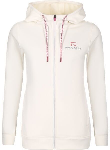PROGRESS LIBERA Dámska športová mikina s kapucňou, biela, veľkosť
