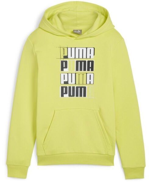 Puma ESSENTIALS + LOGO LAB HOODIE B Detská mikina, žltá, veľkosť