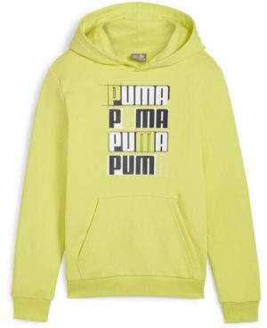 Puma ESSENTIALS + LOGO LAB HOODIE B Detská mikina, žltá, veľkosť