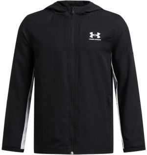 Under Armour RIVAL WOVEN JACKET Chlapčenská bunda, čierna, veľkosť XS