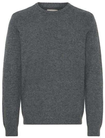 BLEND BHBRANKO CREW KNIT Pánsky sveter, tmavo sivá, veľkosť