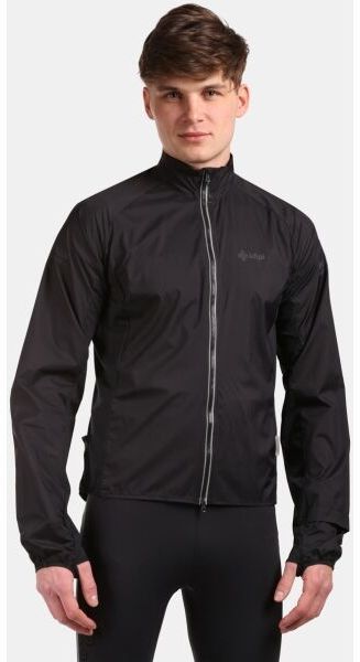KILPI TIRANO Pánska ľahká bežecká bunda, čierna, veľkosť