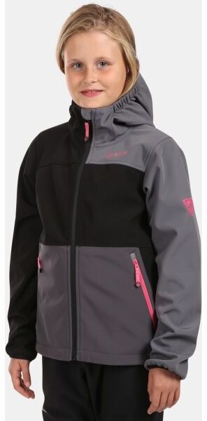 KILPI RAVIA Dievčenská softshellová bunda, čierna, veľkosť