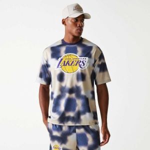 New Era LA LAKERS NBA ALL OVER PRINT Pánske tričko, tmavo modrá, veľkosť