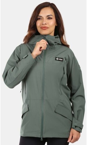 KILPI AYRA Dámsky outdoorový kabát, khaki, veľkosť