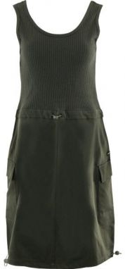 ALPINE PRO IJUHA Dámske šaty, khaki, veľkosť