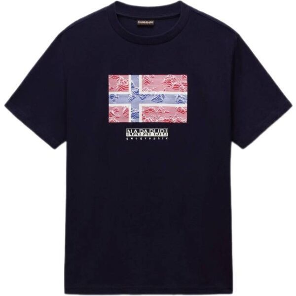 Napapijri S-DRAPEAU Pánske tričko, tmavo modrá, veľkosť