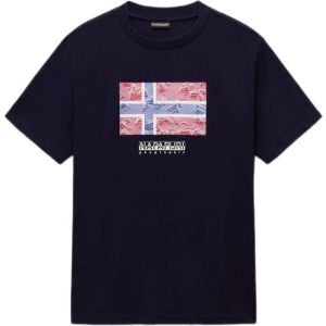 Napapijri S-DRAPEAU Pánske tričko, tmavo modrá, veľkosť