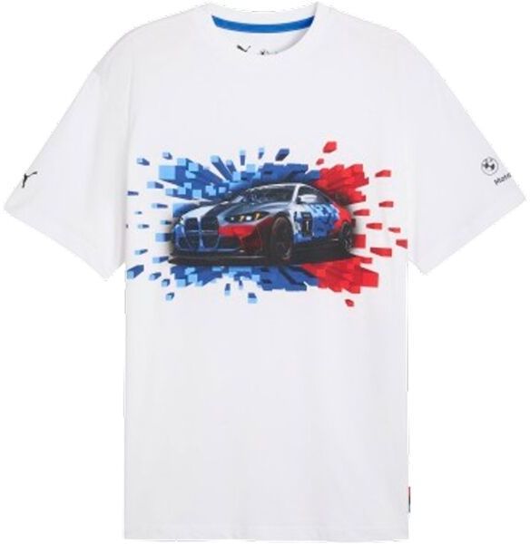 Puma BMW M MOTORSPORT GRAPHIC TEE MONO Pánske tričko, biela, veľkosť