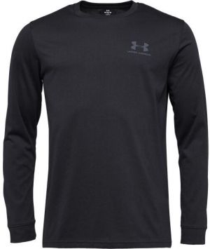 Under Armour SPORTSTYLE LEFT CHEST LS Pánske tričko, čierna, veľkosť M