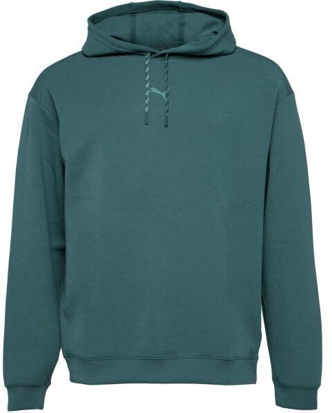 Puma M CLOUDSPUN HOODIE Pánska mikina, tmavo zelená, veľkosť