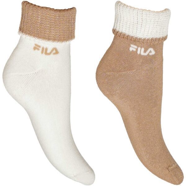 Fila LIFESTYLE QUARTER FULL TERRY Dámske ponožky, hnedá, veľkosť 35-38
