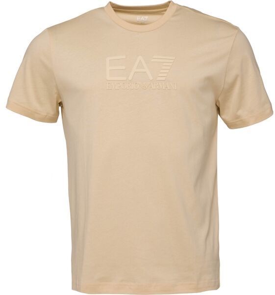 EA7 T-SHIRT Pánske tričko, béžová, veľkosť