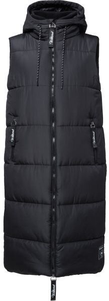 Willard ULYSS Dlhá dámska prešívaná vesta, čierna, veľkosť