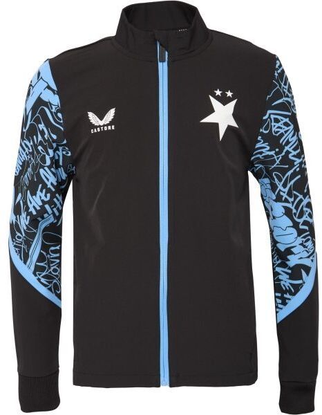 CASTORE SLAVIA PRAGUE PRE MATCH JACKET JR Detská predzápasová bunda, čierna, veľkosť