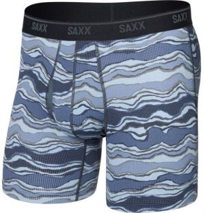 SAXX QUEST QUICK-DRY MESH BOXER BRIEF FLY Funkčné boxerky, modrá, veľkosť