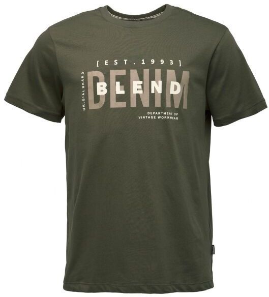 BLEND BHKIMAN Pánske tričko, khaki, veľkosť XXL