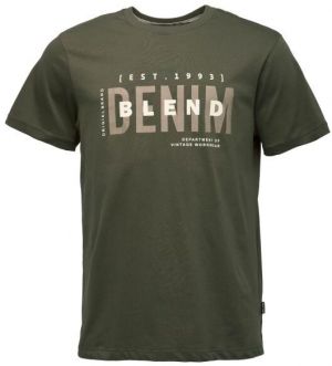 BLEND BHKIMAN Pánske tričko, khaki, veľkosť XXL