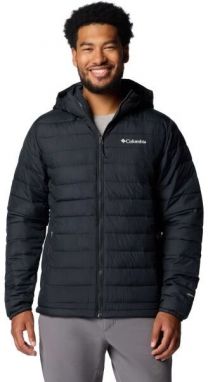 Columbia POWDER LITE HOODED JACKET Pánska zimná bunda, čierna, veľkosť