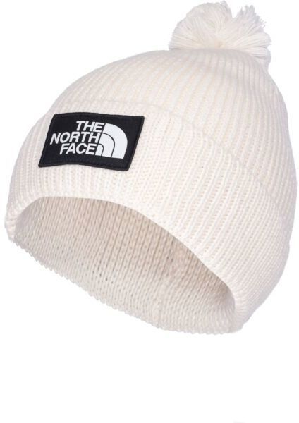 The North Face LOGO BOX POM BEANIE Dámska čiapka, biela, veľkosť